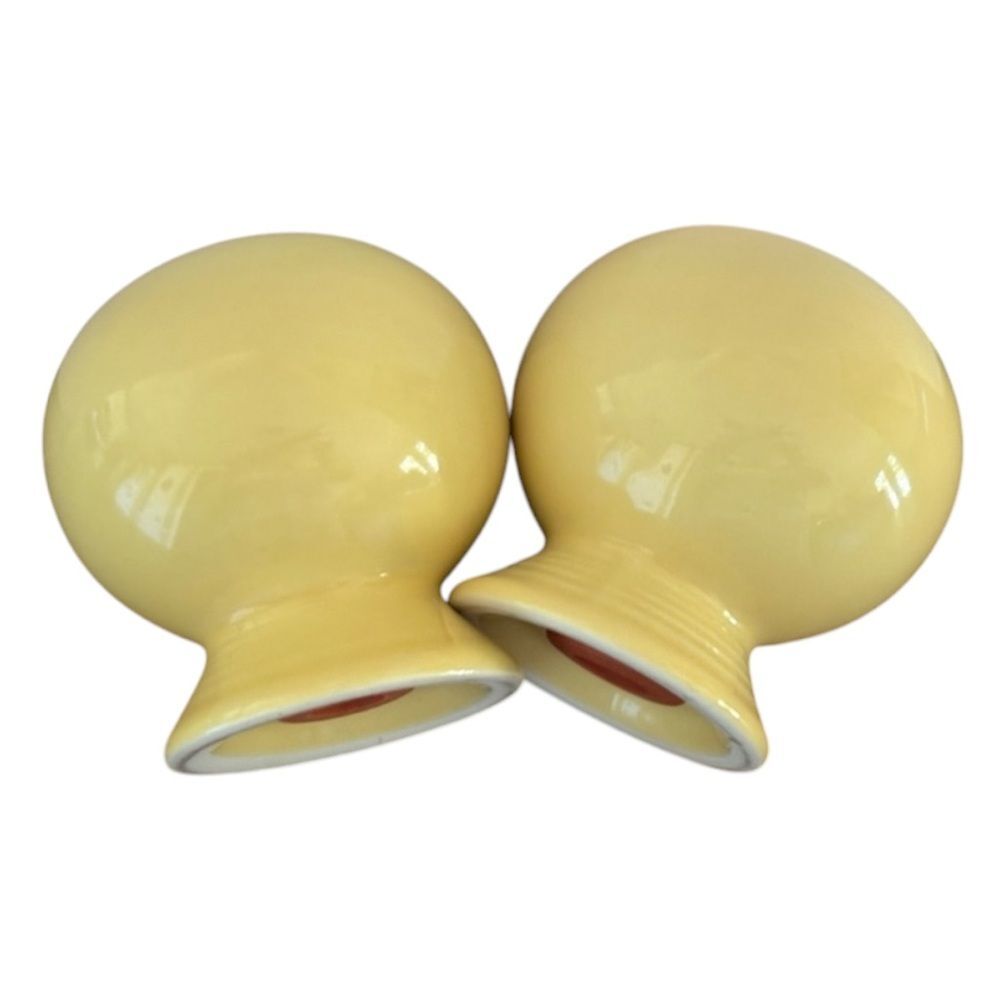 Genuine Fiestaware Yellow Ceramic Salt and Pepper Shakers